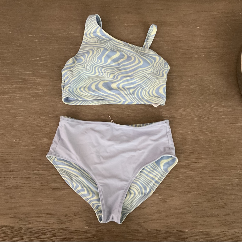 Athleta Purple and Green Bikini